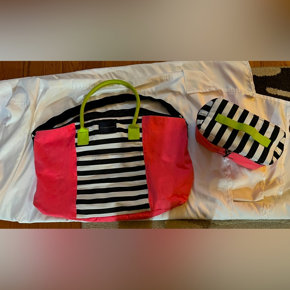 Victoria’s Secret tote with matching lingerie bag